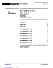 Whirlpool S26S5 DF Service Information