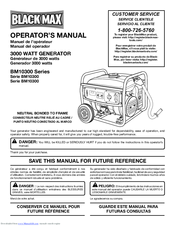Black Max BM10300 Series Operator's Manual