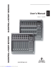 Behringer B-CONTROL ROTARY BCR2000 User Manual