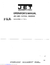 Jet JBS-14MW Operator's Manual