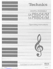 Technics sx-PR804/M Operating Instructions Manual