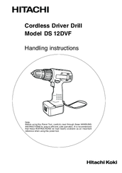 Hitachi DS 12DVF Handling Instructions Manual
