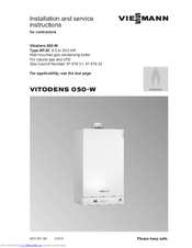 Viessmann Vitodens 050-W BP JD Installation And Service Instructions Manual