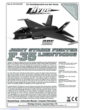 HYPE F-35 Lightning Instruction Manual