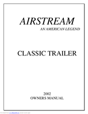 Airstream 2001 Classic Limited Owner's Manual