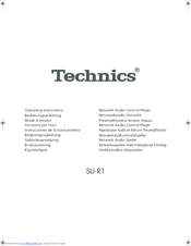Technics SU-R1 Operating Instructions Manual