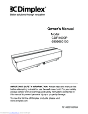 Dimplex CDFI1000P Owner's Manual