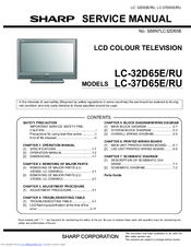 Sharp LC-32D65RU Service Manual