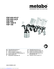 Metabo FSP 600 LVLP Original Instructions Manual