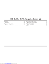 Cadillac 2005 DeVille Manual