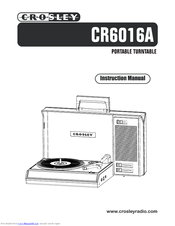 Crosley CR6016A Instruction Manual