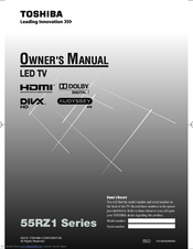 Toshiba 55RZ1 Series Owner's Manual