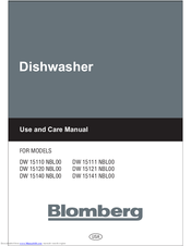 Blomberg DW 15110 NBLOO Use And Care Manual