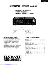 Onkyo TX-840M Service Manual