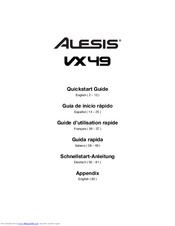 Alesis VX 49 Quick Start Manual