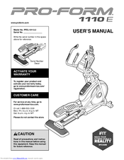 Pro-Form 1110 E PFEL10112.2 User Manual