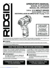 RIDGID R82238 Operator's Manual