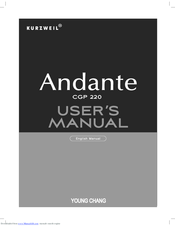 Kurzweil Andante CGP 220 User Manual