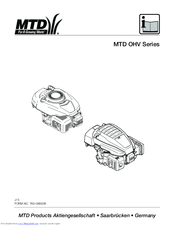 Mtd OHV Series Operating Instructions Manual