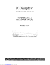 Dimplex GD24I Owners Manual And Installation Manual