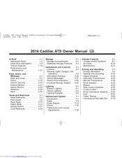 Cadillac 2014 Cadillac ATS Owner's Manual