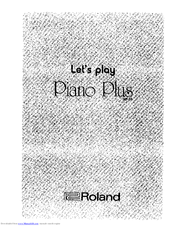 Roland Piano Plus HP-30 User Manual