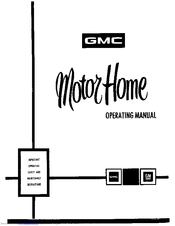 GMC 1975 Motorhome Operating Manual