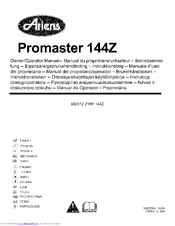 Ariens Promaster PM144Z Owner's/Operator's Manual