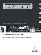 Behringer X-UF Operation Manual