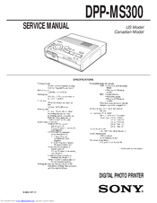 Sony DPP-MS300 Marketing Service Manual