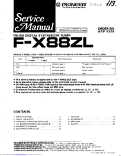 Pioneer F-X88ZL Service Manual