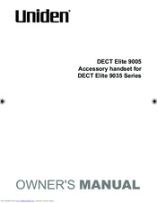 Uniden ELITE 9005 Owner's Manual