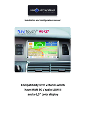 VAG-Navisystems NaviTouch A6-Q7 Installation And Configuration Manual