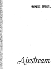 Airstream 1986 Motorhome Owner's Manual
