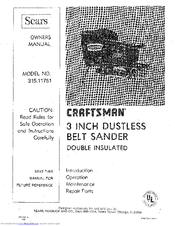 Craftsman 315.11751 Owner's Manual