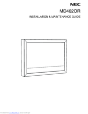 NEC MD462OR Installation & Maintenance Manual