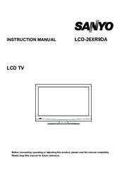 Sanyo LCD-26XR9DA Instruction Manual