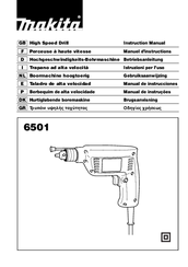 Makita 6501 Instruction Manual