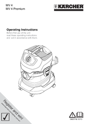 Kärcher MV 4 Premium Operating Instructions Manual