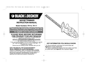 Black & Decker TR116 Instruction Manual