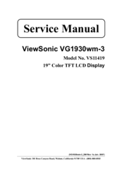 ViewSonic VG1930wm-3 Service Manual