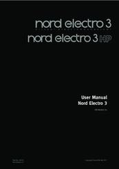 Clavia Nord Electro 3 HP User Manual