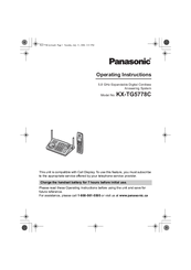 Panasonic KX-TG5778C Operating Instructions Manual