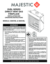 Majestic 400DVBL Installation And Operating Instructions Manual