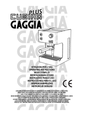 Gaggia cubika plus Operating Instructions Manual