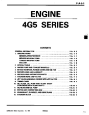 Mitsubishi 4G5 SERIES Workshop Manual