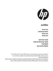 HP Action Cam ac200w Quick Start Manual