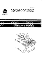 Minolta MF2600 Operator's Manual