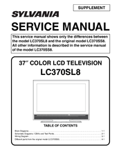 Sylvania LC370SL8 Supplemental Service Manual