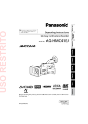Panasonic AG-HMC41EJ Operating Instructions Manual